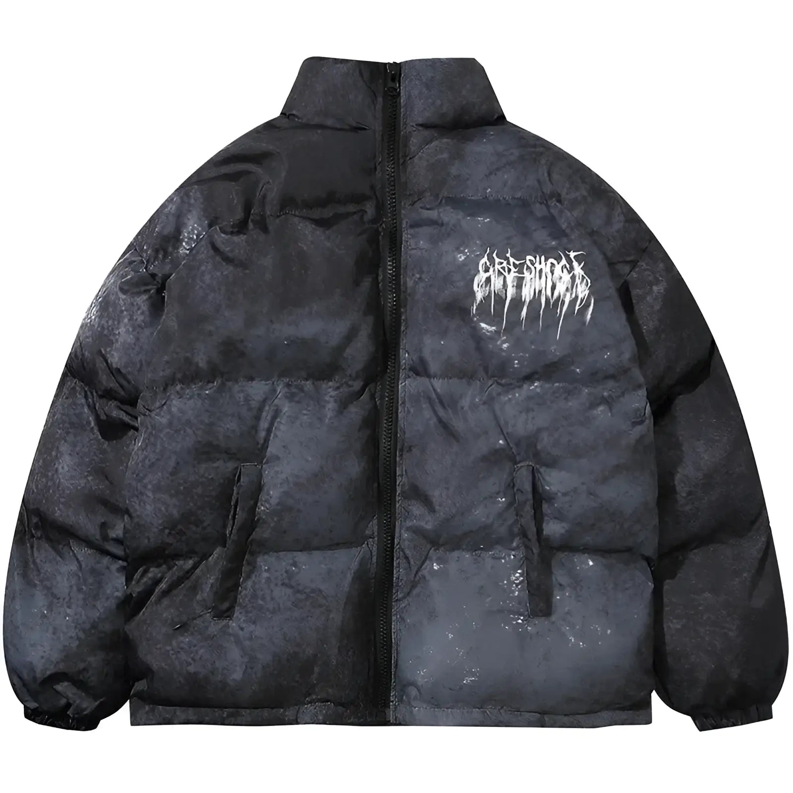Streetwear Frequency Puffer Jacket - Fuga Studios