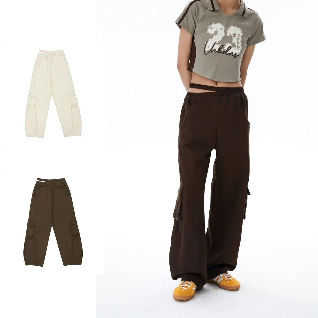 Streetwear Girls Middle Waist Cotton Pants - Fuga Studios