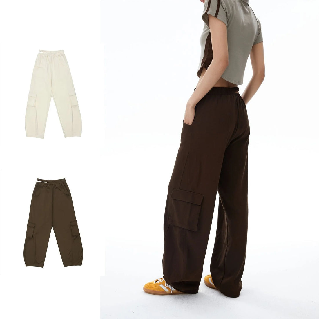 Streetwear Girls Middle Waist Cotton Pants - Fuga Studios