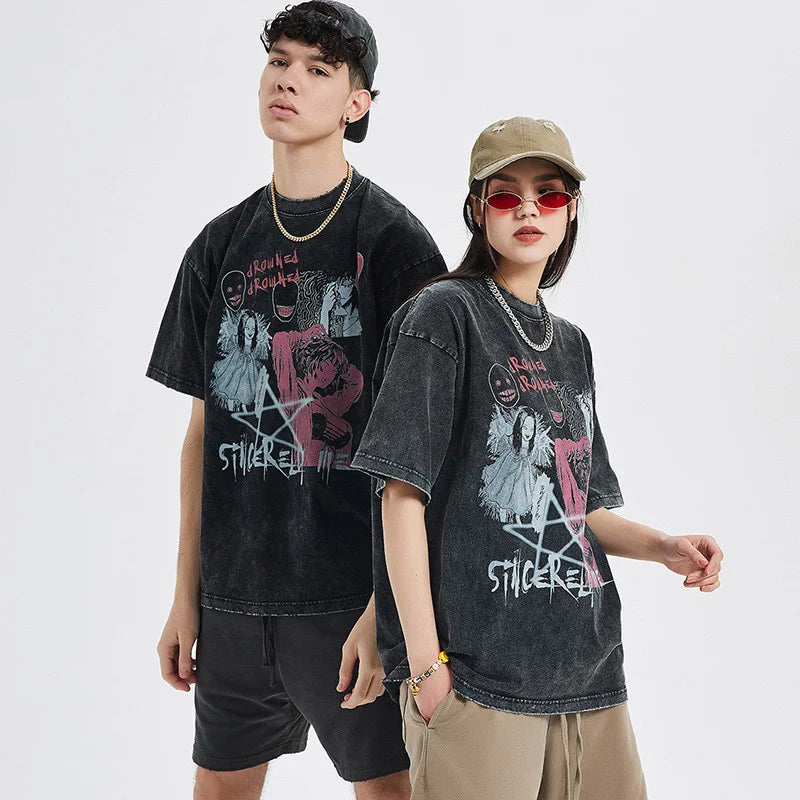 Streetwear Harajuku Drowned Anime Shirt - Fuga Studios