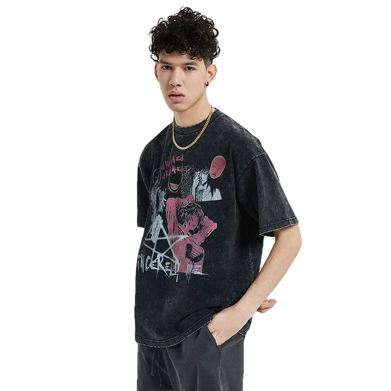 Streetwear Harajuku Drowned Anime Shirt - Fuga Studios