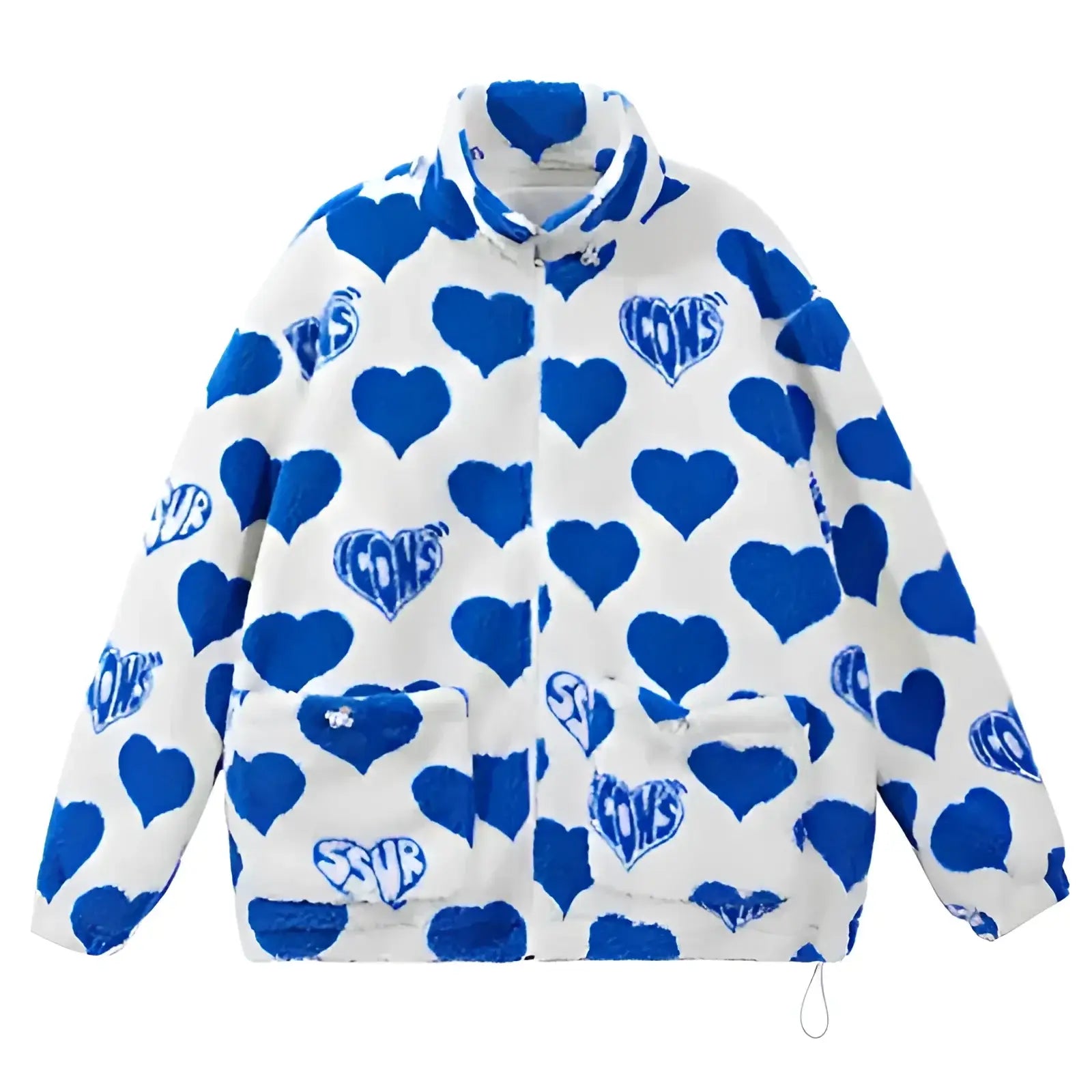 Streetwear Heart Icon Wool Jacket - Fuga Studios