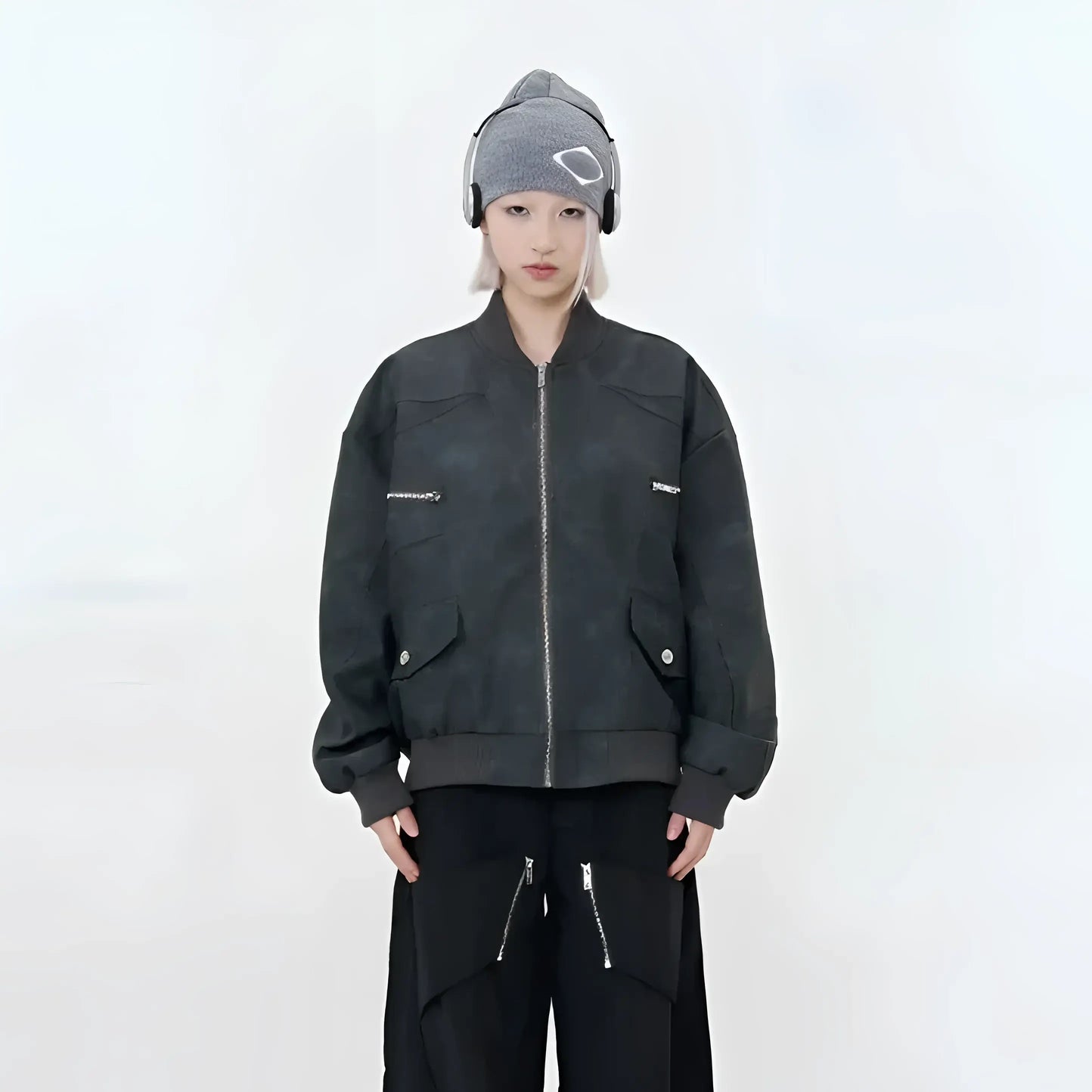 MADEEXTREME Street Washed Old Frayed Drawstring Hooded Jacket main image 1