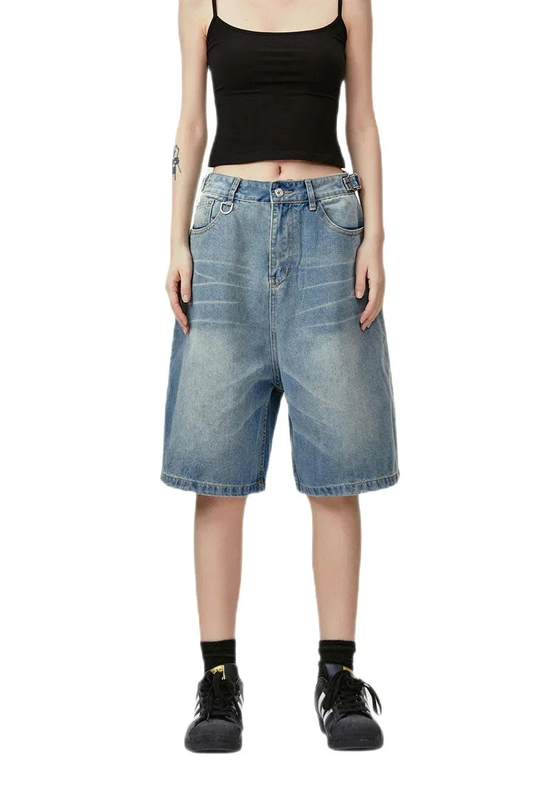 Streetwear Unisex Denim Shorts - Fuga Studios