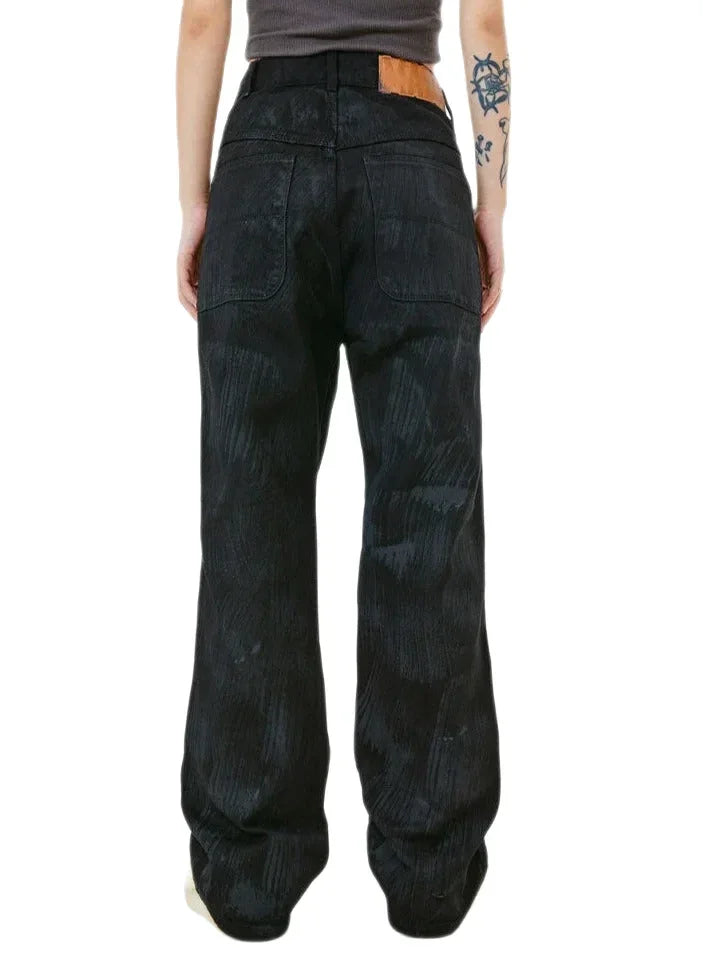 Streetwear Unisex Distressed Echo Washed Denim Pants - Fuga