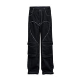 Streetwear Unisex Heart Pants - Fuga Studios