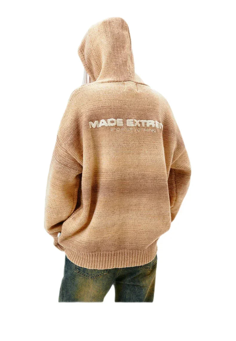 Streetwear Unisex Knitted Wave Hoodie - Fuga Studios