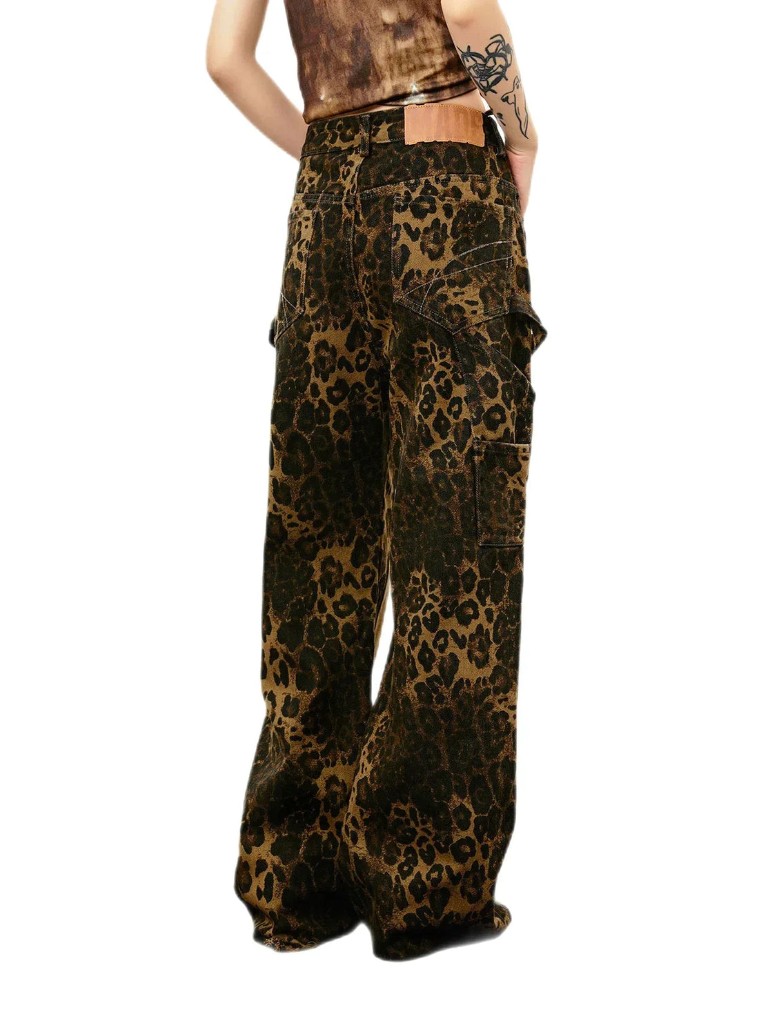 Streetwear Unisex Leopard Cargo Pants - Fuga Studios
