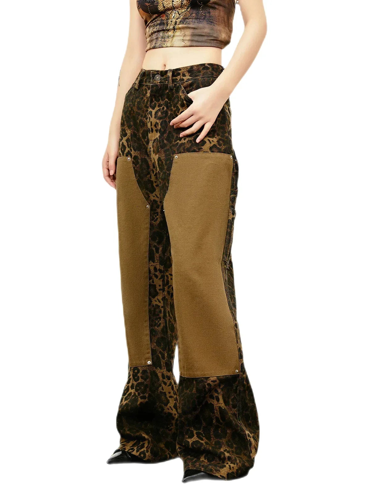 Streetwear Unisex Leopard Cargo Pants - Fuga Studios