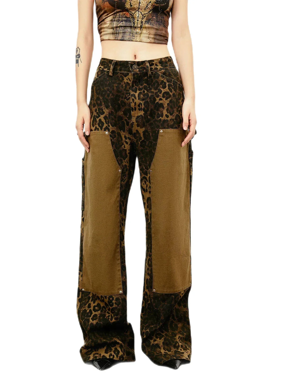 Streetwear Unisex Leopard Cargo Pants - Fuga Studios