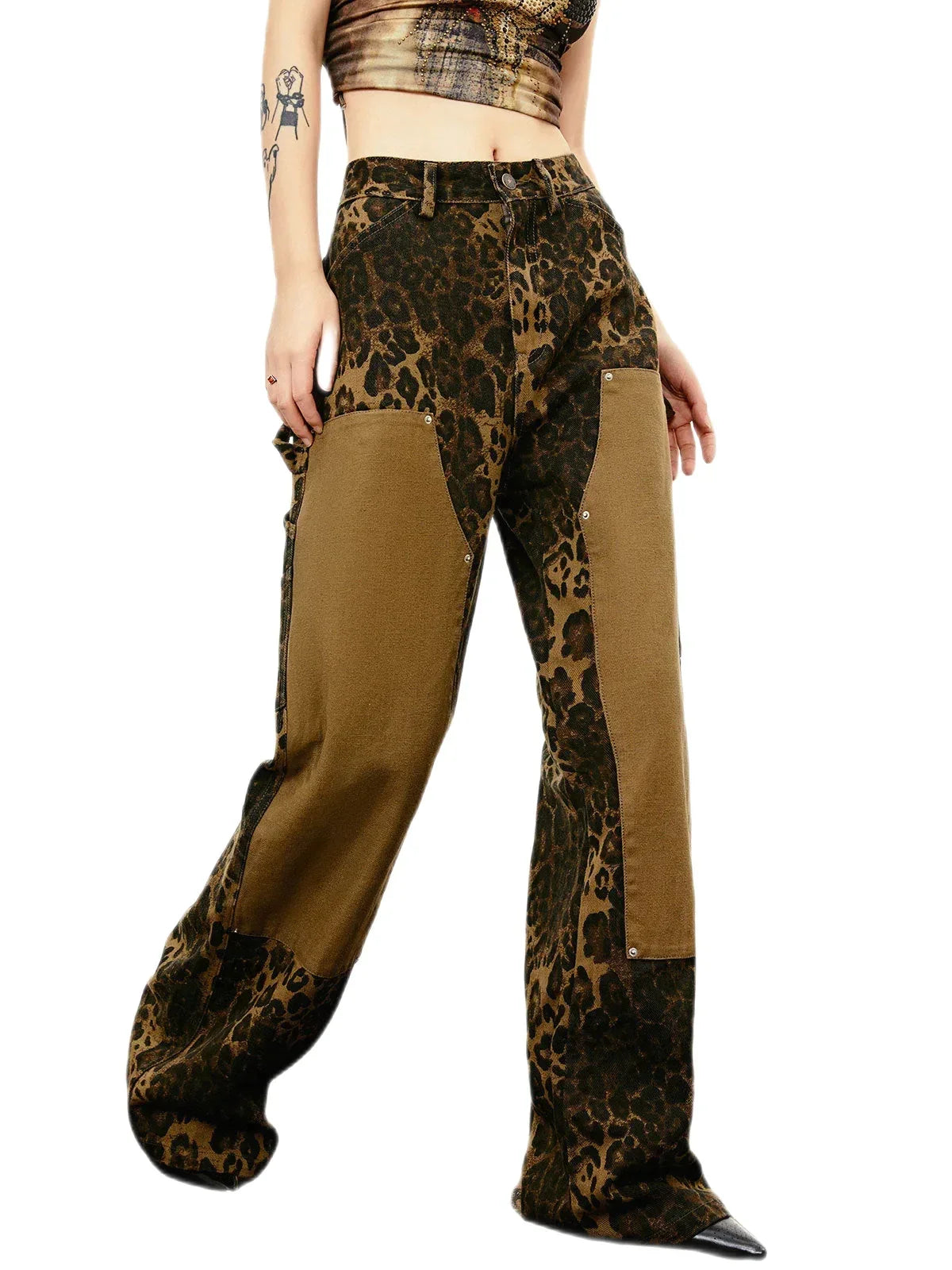 Streetwear Unisex Leopard Cargo Pants - Fuga Studios