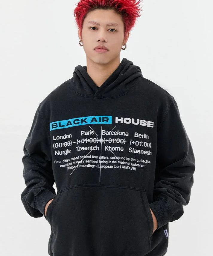 Streetwear Unisex Made Extreme Black Air House Hoodie