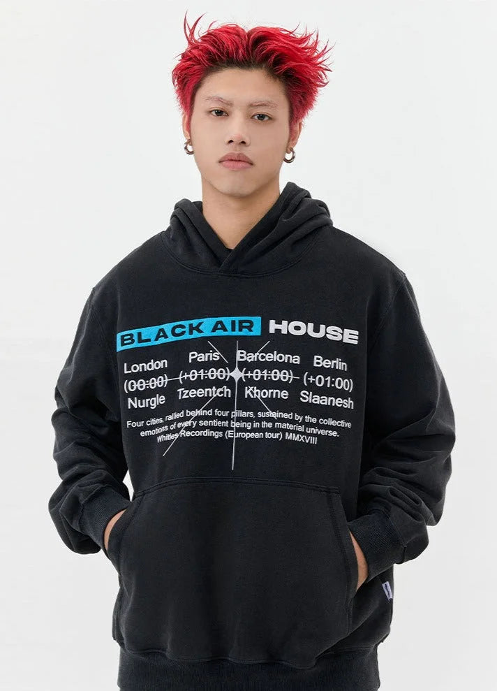 Streetwear Unisex Made Extreme Black Air House Hoodie