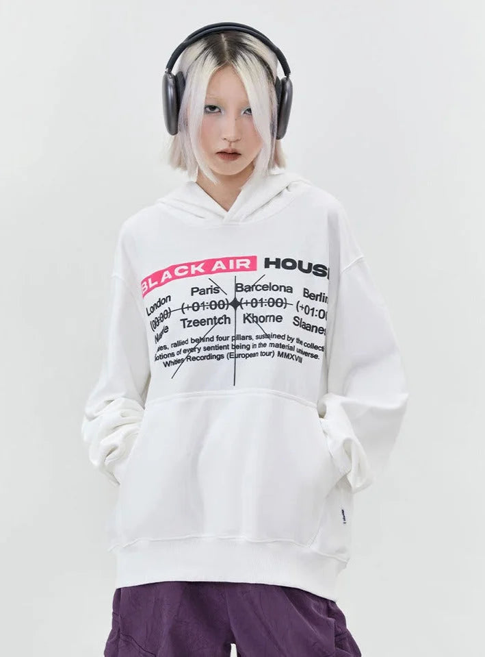 Streetwear Unisex Made Extreme Black Air House Hoodie