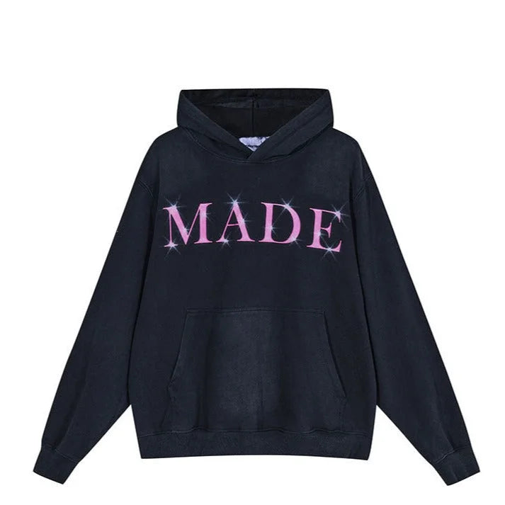Streetwear Unisex Made Extreme Embroidery Hoodie - Fuga