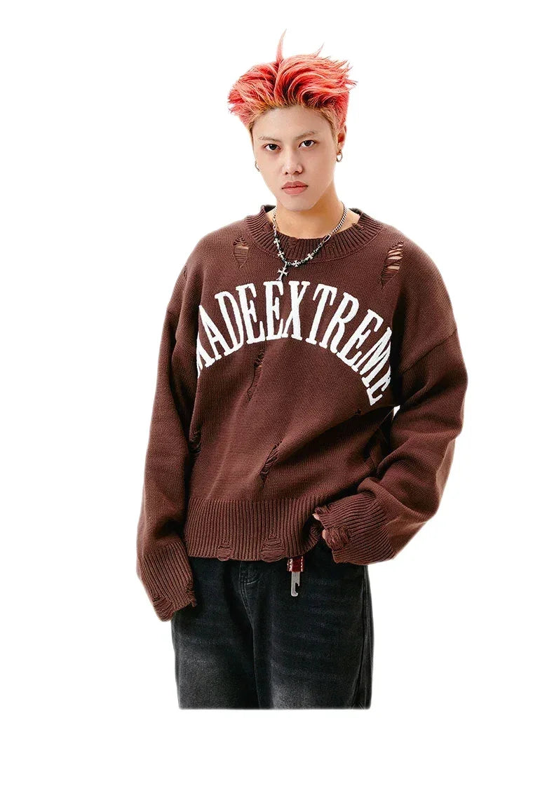 Streetwear Unisex Made Extreme Knitted Sweater - Fuga