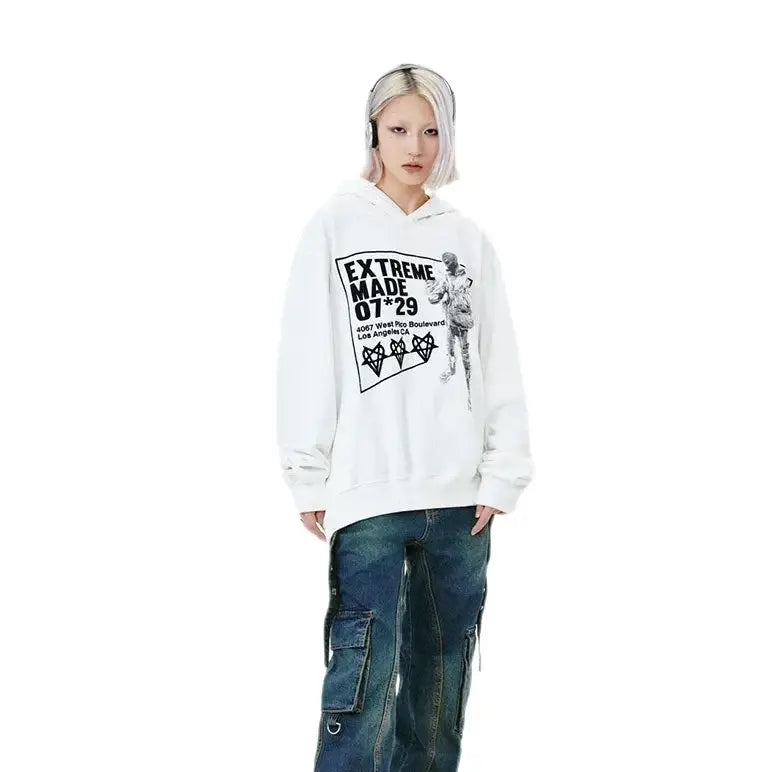 Streetwear unisex maakte extreme la trui