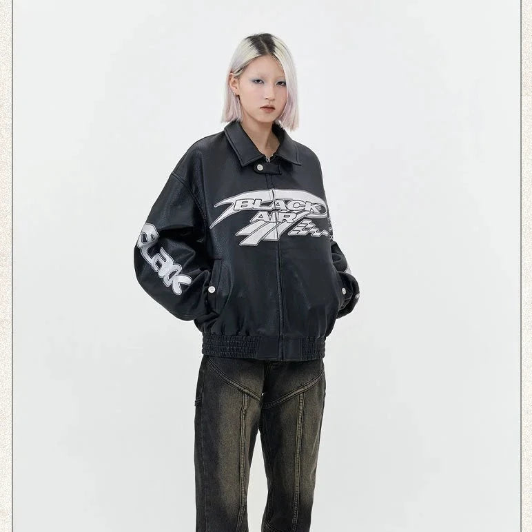 Streetwear Unisex Made Extreme Leather Bomber Jacket - Fuga