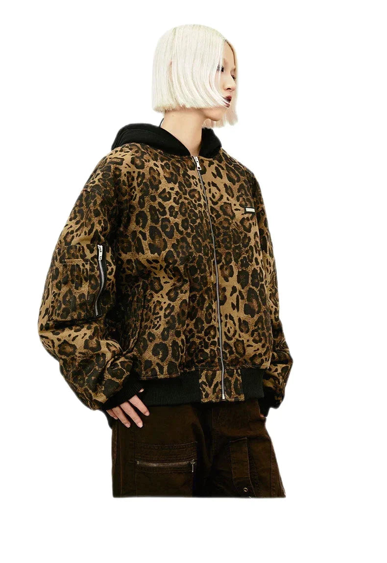 Streetwear Unisex Made Extreme Leopard Jacket - Fuga Studios