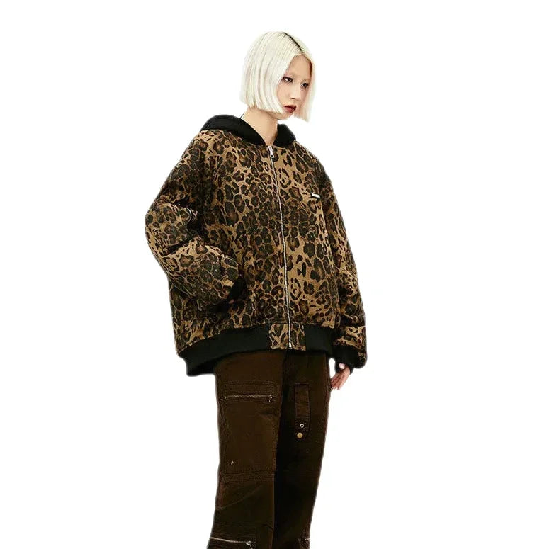 Streetwear Unisex Made Extreme Leopard Jacket - Fuga Studios