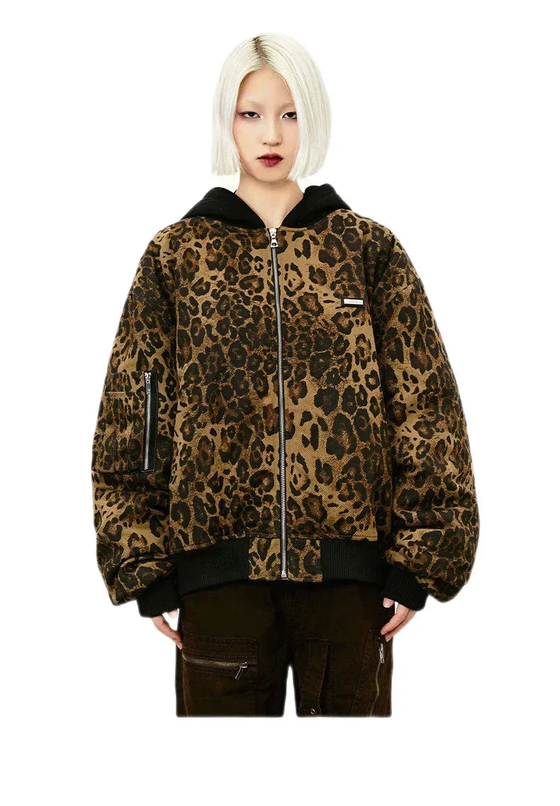 Streetwear Unisex Made Extreme Leopard Jacket - Fuga Studios