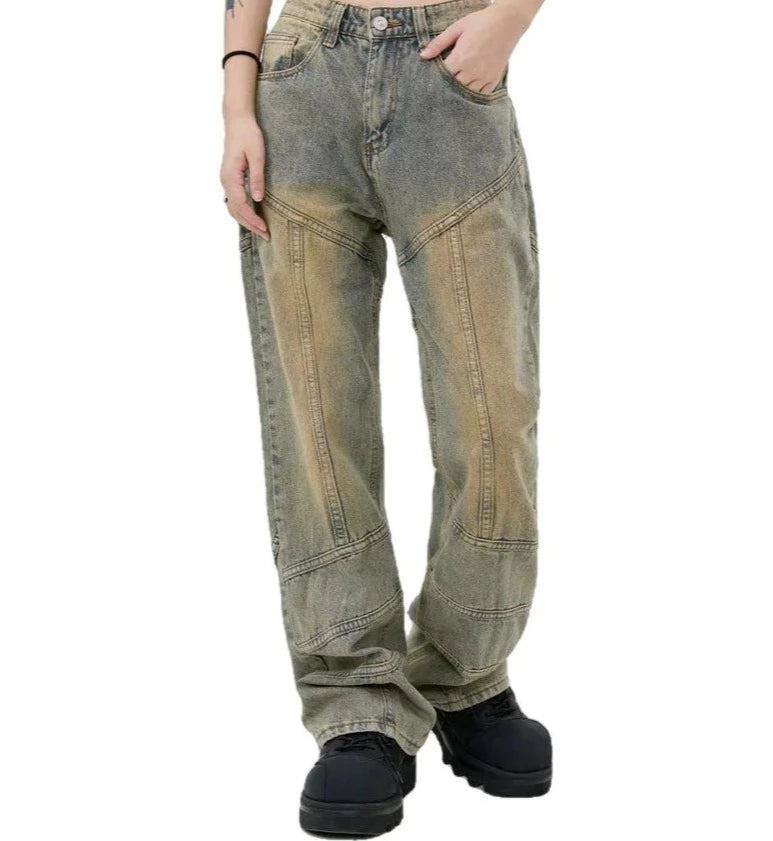 Streetwear Unisex Made Extreme Mud Dyed Jeans - Fuga Studios