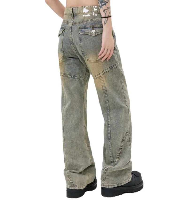 Streetwear Unisex Made Extreme Mud Dyed Jeans - Fuga Studios