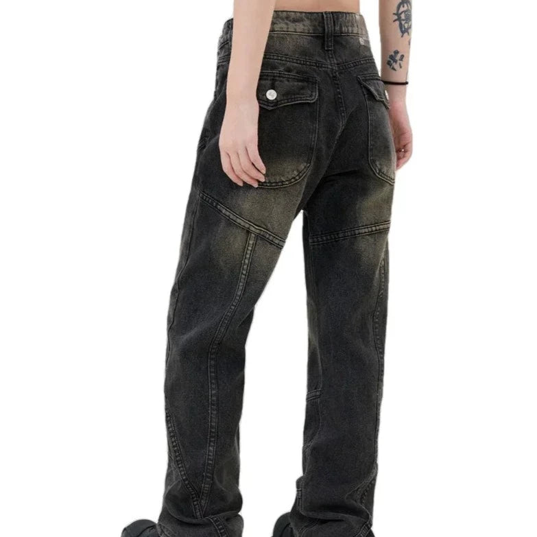 Streetwear Unisex Made Extreme Mud Dyed Jeans - Fuga Studios