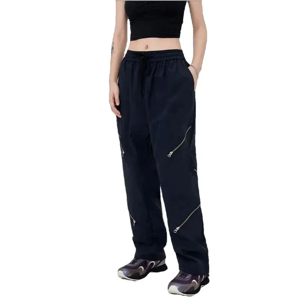 Streetwear unisex gjorde extremt multi zip joggar