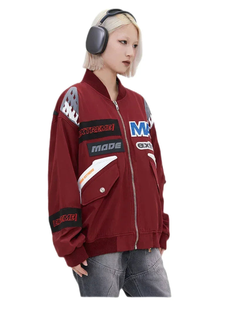 Streetwear Unisex Made Extreme Racing Bomber Jacket - Fuga