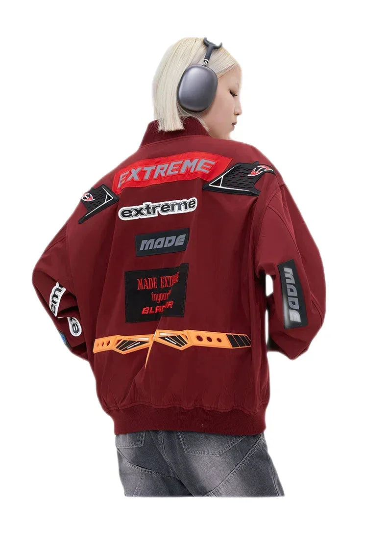 Streetwear Unisex Made Extreme Racing Bomber Jacket - Fuga