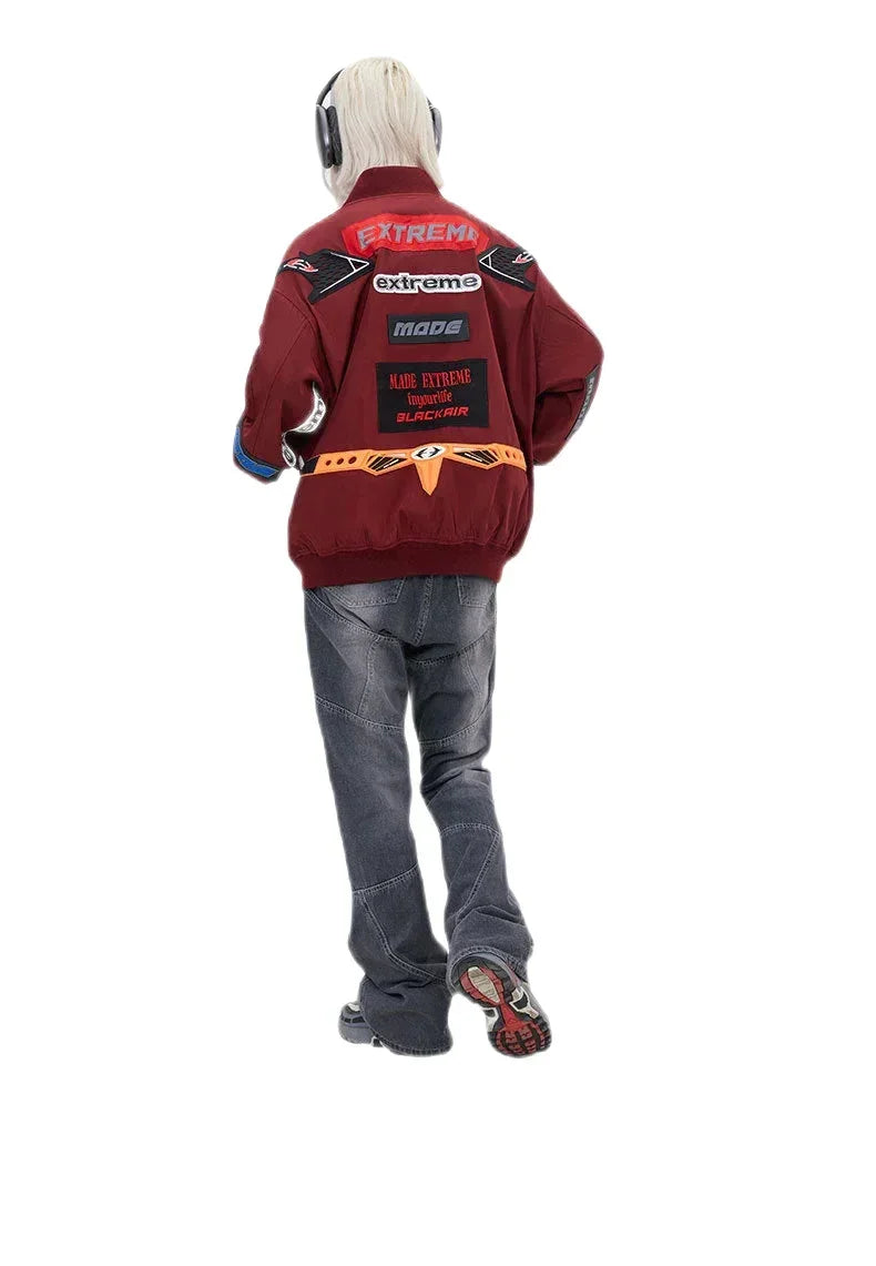 Streetwear Unisex Made Extreme Racing Bomber Jacket - Fuga