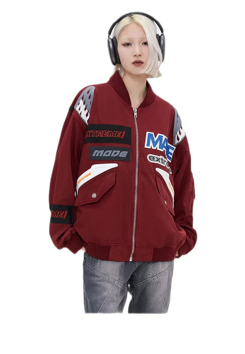 Streetwear Unisex Made Extreme Racing Bomber Jacket - Fuga