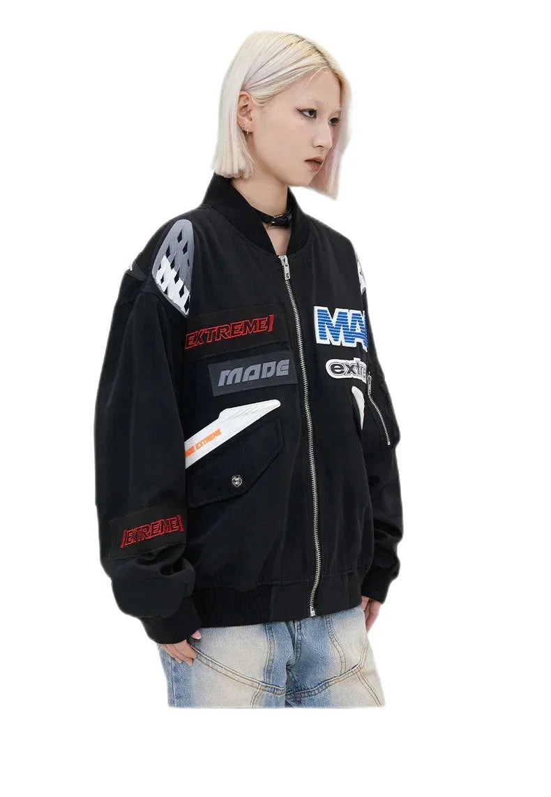 Streetwear Unisex Made Extreme Racing Bomber Jacket - Fuga