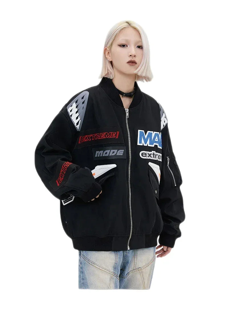 Streetwear Unisex Made Extreme Racing Bomber Jacket - Fuga