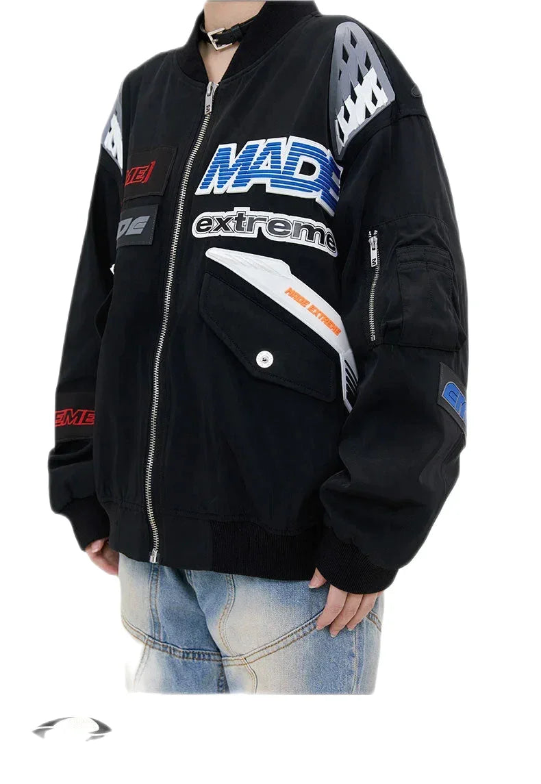 Streetwear Unisex Made Extreme Racing Bomber Jacket - Fuga