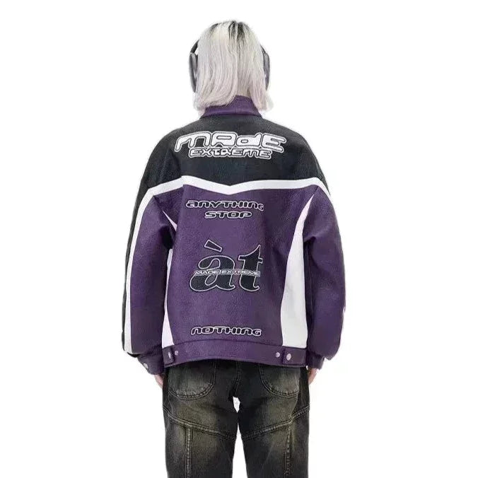 Streetwear Unisex Made Extreme Racing Leather Jacket - Fuga