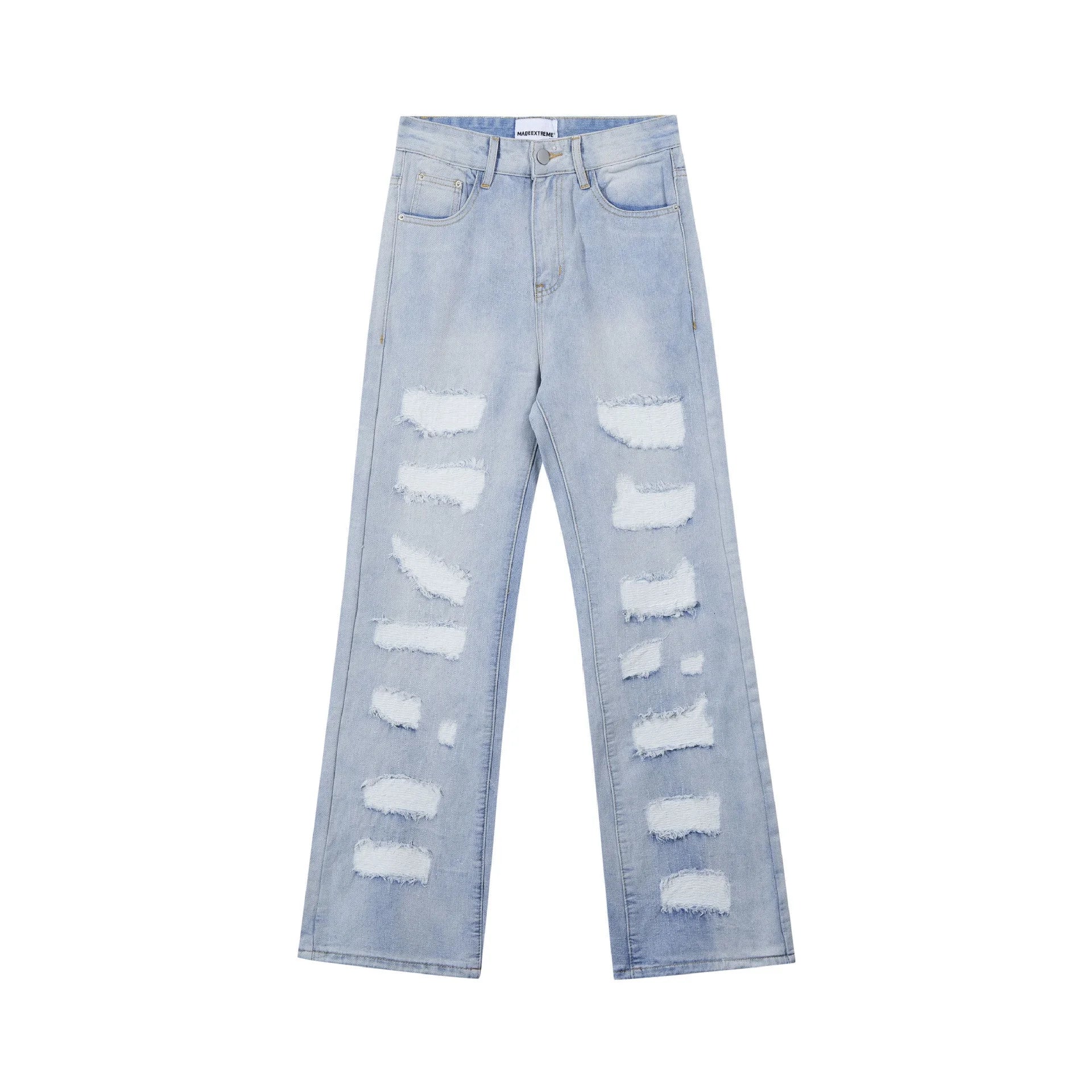 Streetwear Unisex Made Extreme Ripped Jeans - Fuga Studios