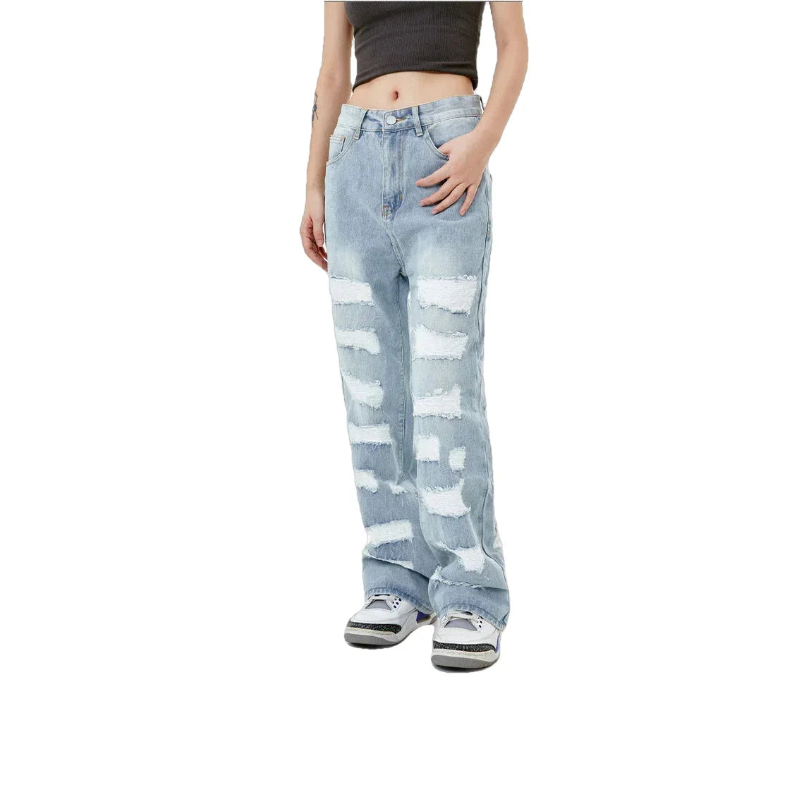 Streetwear Unisex Made Extreme Ripped Jeans - Fuga Studios