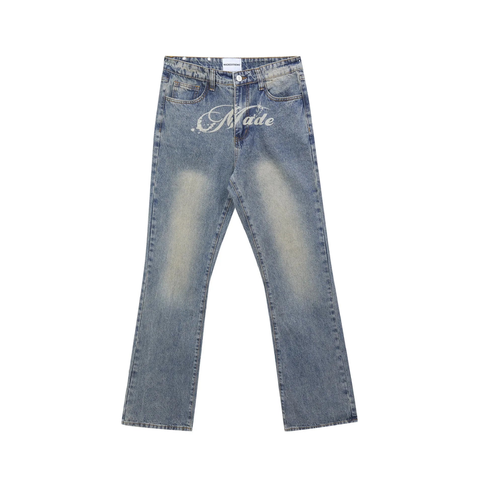 Streetwear Unisex Made Extreme Washed Jeans - Fuga Studios