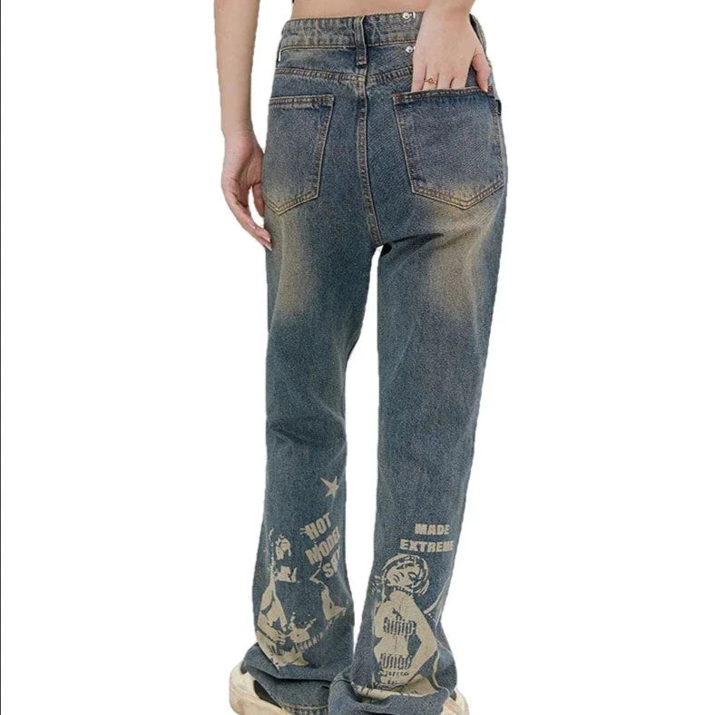 Streetwear Unisex Made Extreme Washed Jeans - Fuga Studios