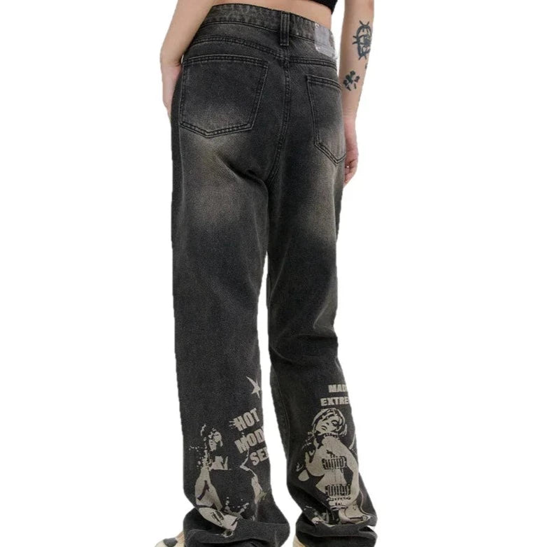 Streetwear Unisex Made Extreme Washed Jeans - Fuga Studios