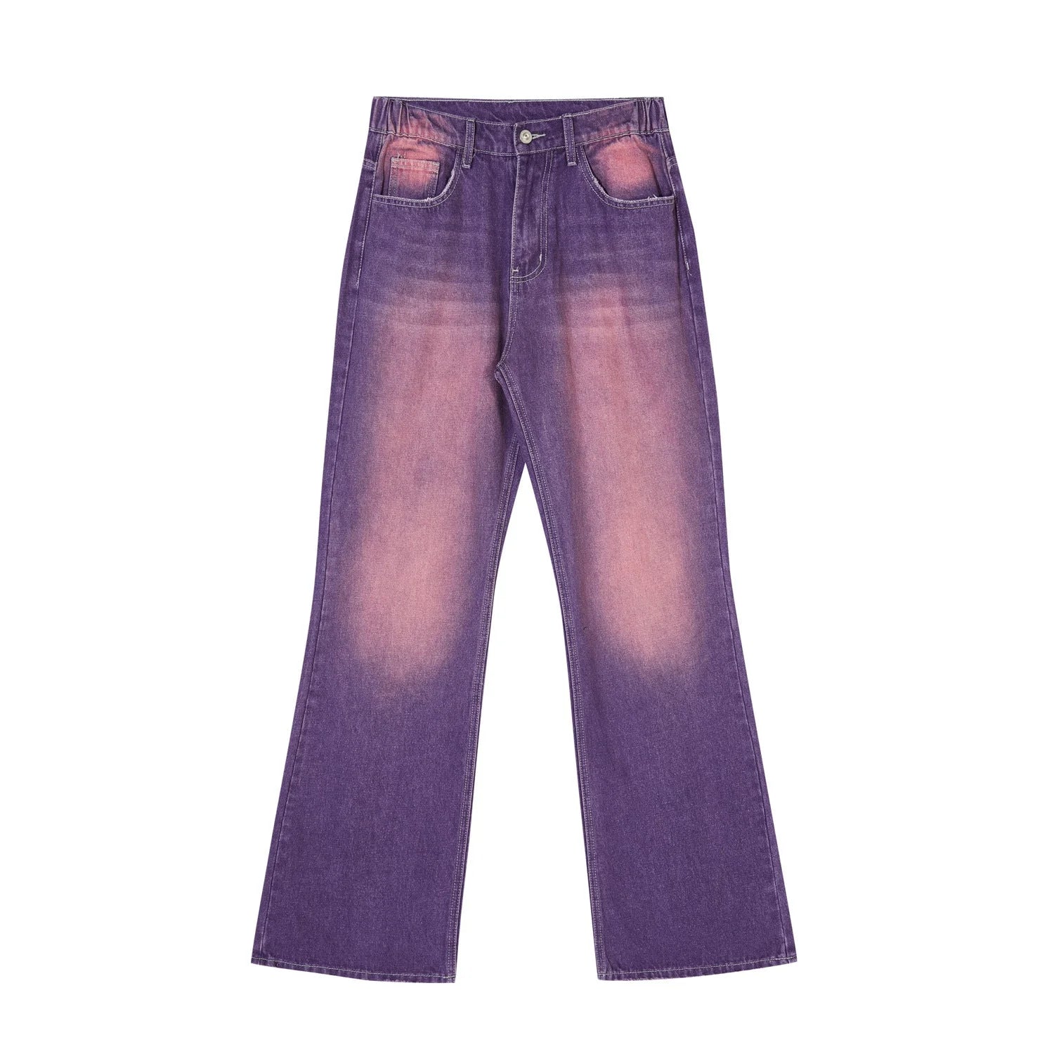 Streetwear Unisex Made Extreme Washed Purple Jeans - Fuga