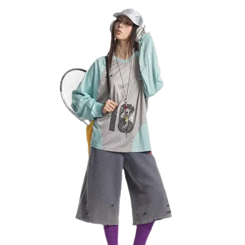 Streetwear Unisex Mesh Sweater