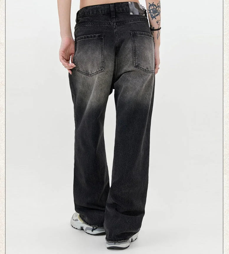 Streetwear Unisex Mid Waist Jeans - Fuga Studios