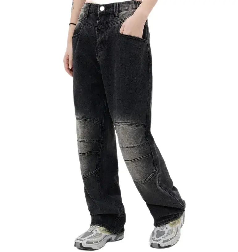 Streetwear unisex mid midj jeans