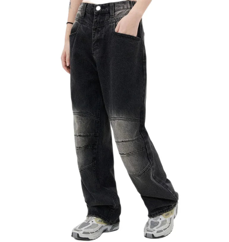 Streetwear Unisex Mid Waist Jeans - Fuga Studios