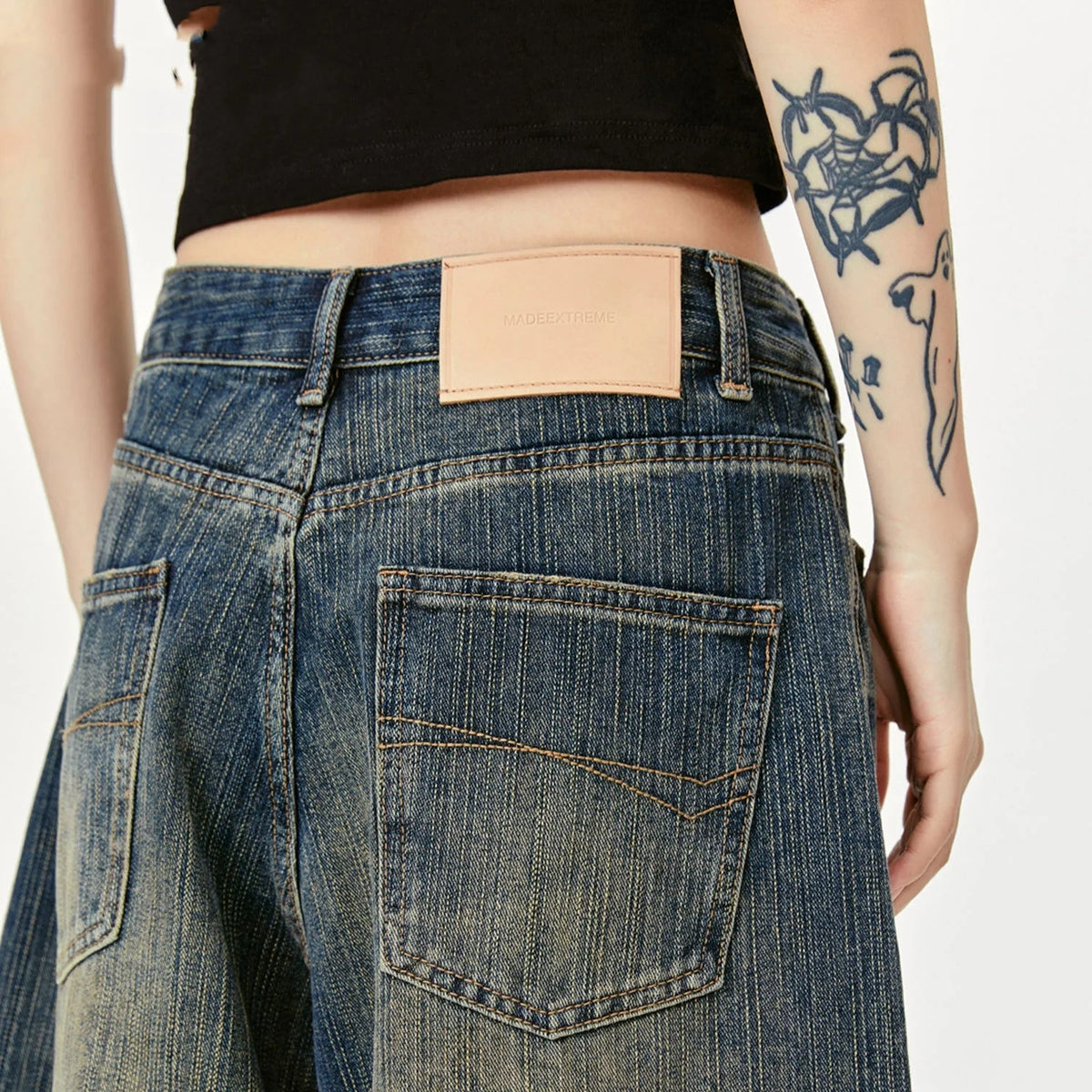 Streetwear Unisex Retro Jeans Shorts - Fuga Studios