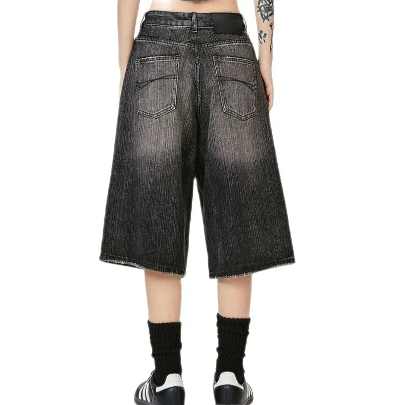 Streetwear Unisex Retro Jeans Shorts - Fuga Studios