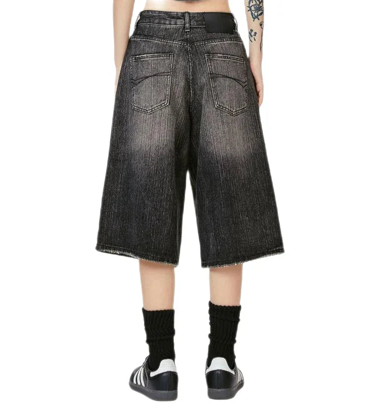 Streetwear Unisex Retro Jeans Shorts - Fuga Studios